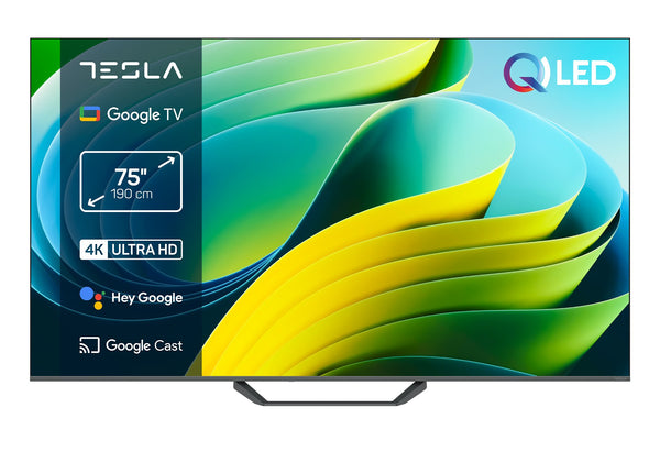 Tesla 75 Inch QLED 4K UHD, Google TV